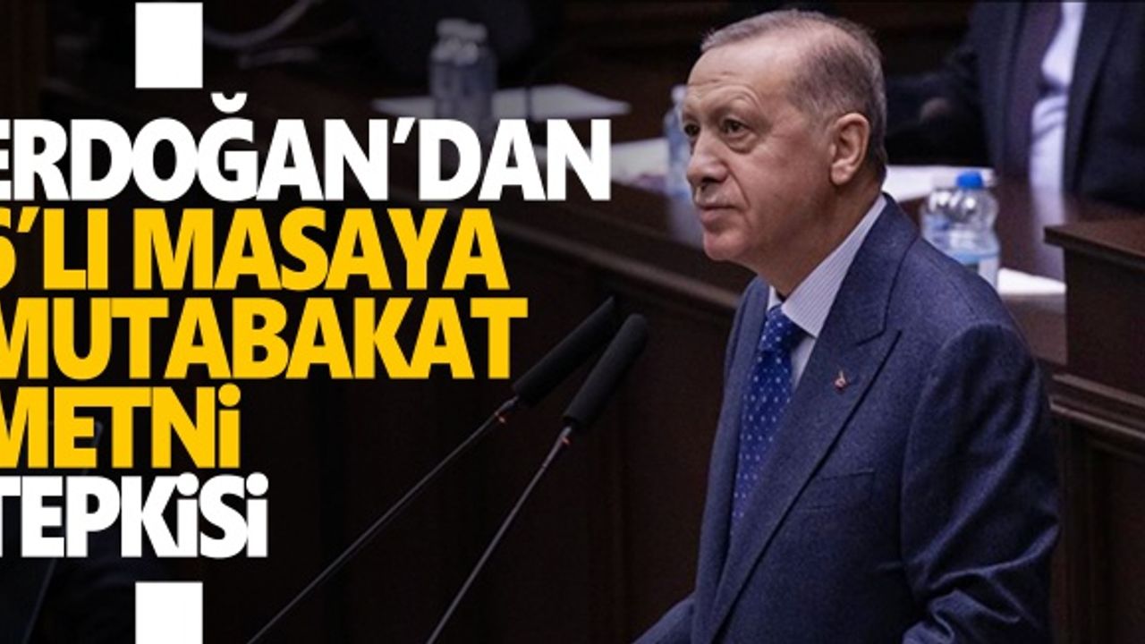 Cumhurbaşkanı Erdoğan altılı masanın ortak mutabakat metnini eleştirdi
