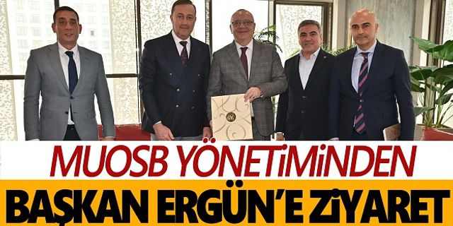 Başkan Ergün, MUOSB yönetimini ağırladı