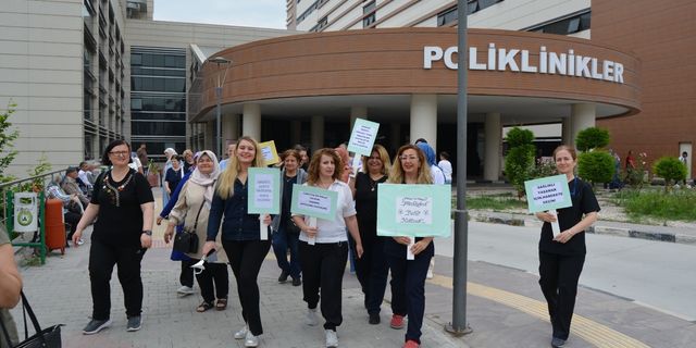 Obezite okulu ekibi ve danışanları sağlık için yürüdü