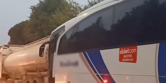 Manisa’da yolcu otobüsü tankere çarptı: 21 yaralı