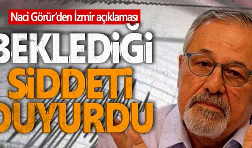 Prof. Dr. Naci Görür, bu kez İzmir için uyardı!